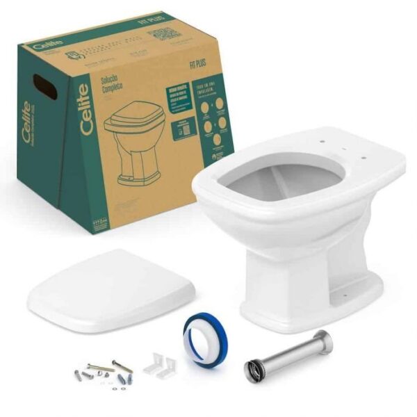 KIT BACIA SANIT CONVENCIONAL FIT PLUS